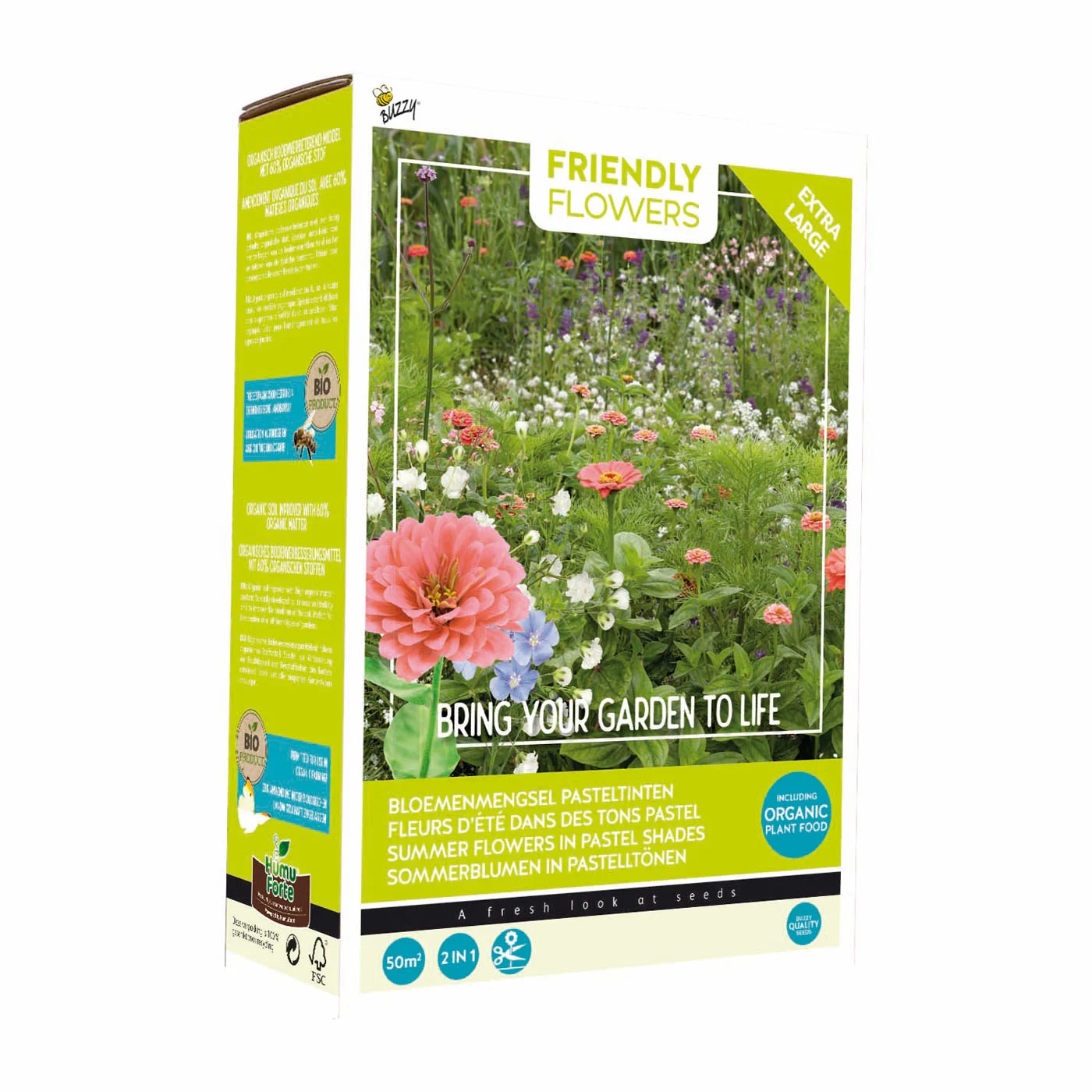 Buzzy Bloemmengsel pasteltinten 50m2 - Bloemzaden