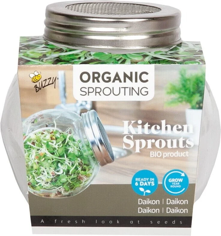 Buzzy庐 Organic Sprouting - Kiempot Daikon - 7.5 Gram