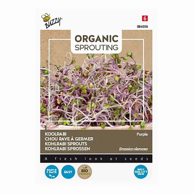 Buzzy庐 Organic Sprouting - Koolrabi blauwpaars - 30 Gram