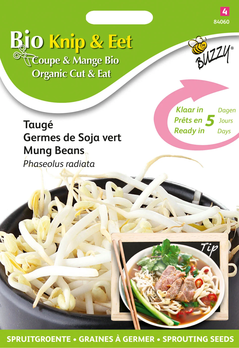 Buzzy庐 Organic Sprouting - Taug茅 - 30 Gram