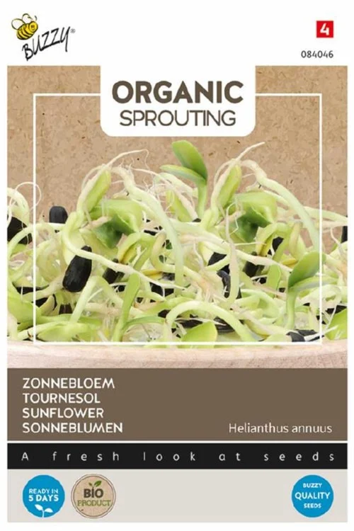 Buzzy庐 Organic Sprouting - Zonnebloem - 30 Gram