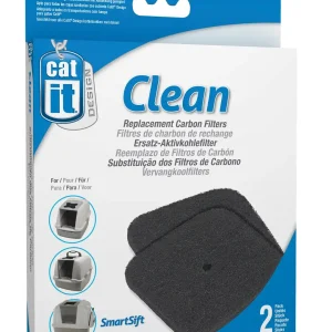 CA koolstoffilter navulling kattentoilet 2st 15x2x20cm