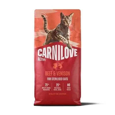 Carnilove Active Adult Sterilised All Breeds Beef Venison - 6 kg