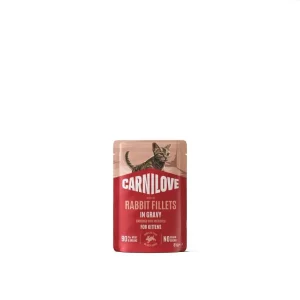 Carnilove Cat Pouch Gravy Rabbit with Marigold Kitten 85 g