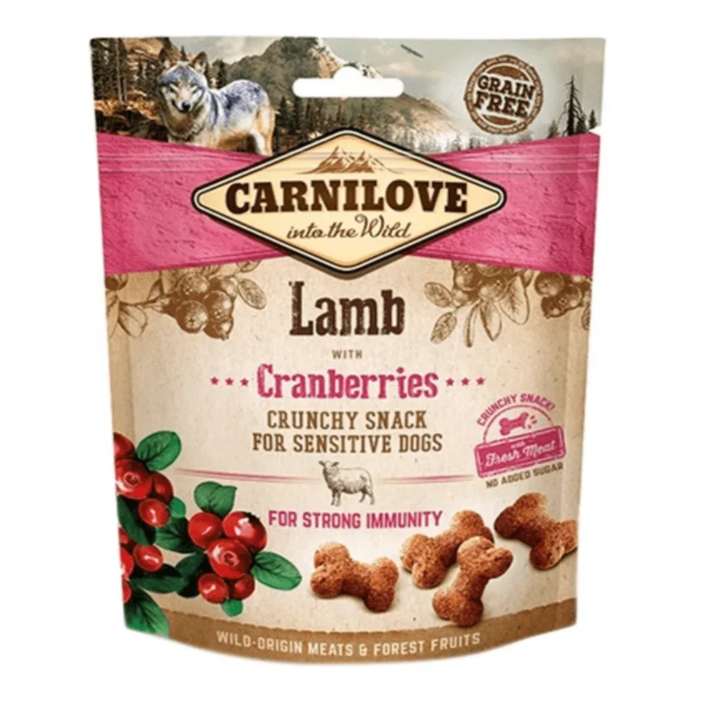 Carnilove - Knapperige Snack - Lam & Cranberrie - Graanvrij - 200gr