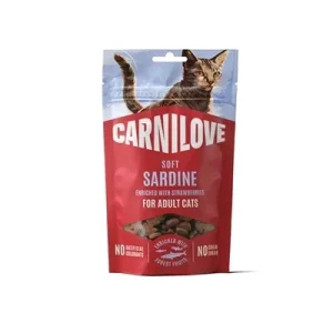 Carnilove Soft Snack Sardines Strawberry - 50 gr