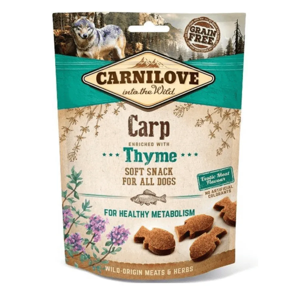 Carnilove - Zachte Snack - Karper & Tijm - Graanvrij - 200gr