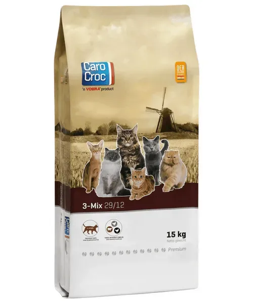 CaroCroc Kat 3-Mix (met drie verschillende soorten brokjes)