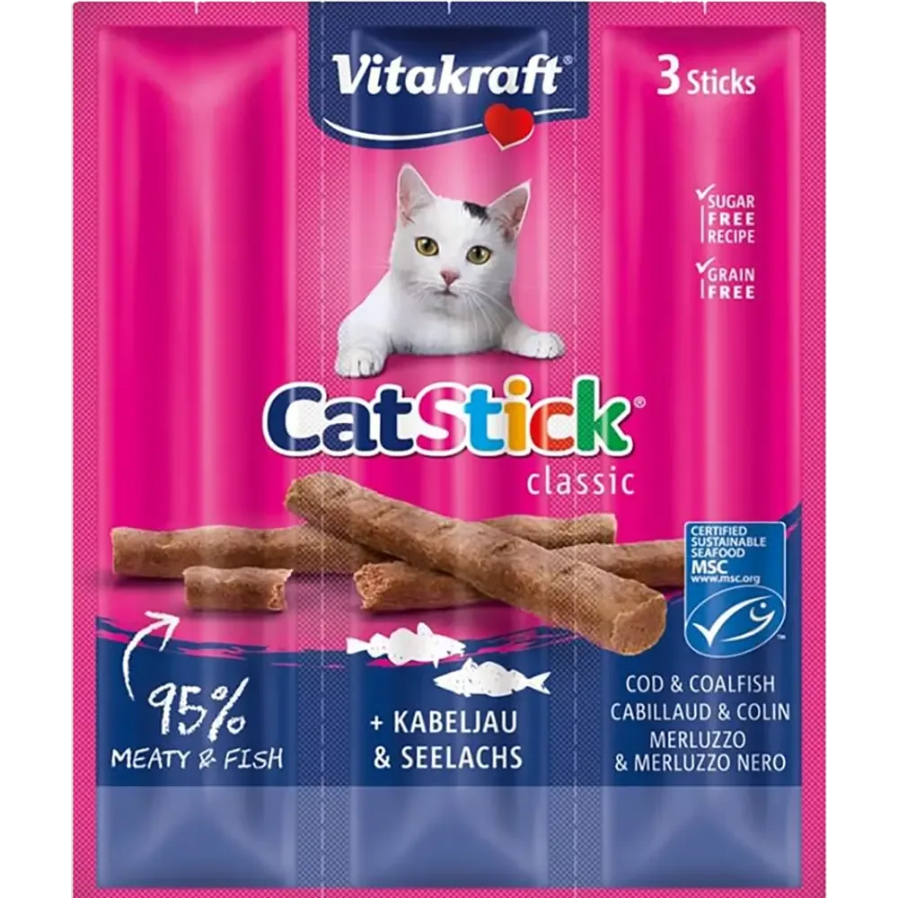 Cat Sticks Mini Kabeljauw en Tonijn 3 st.