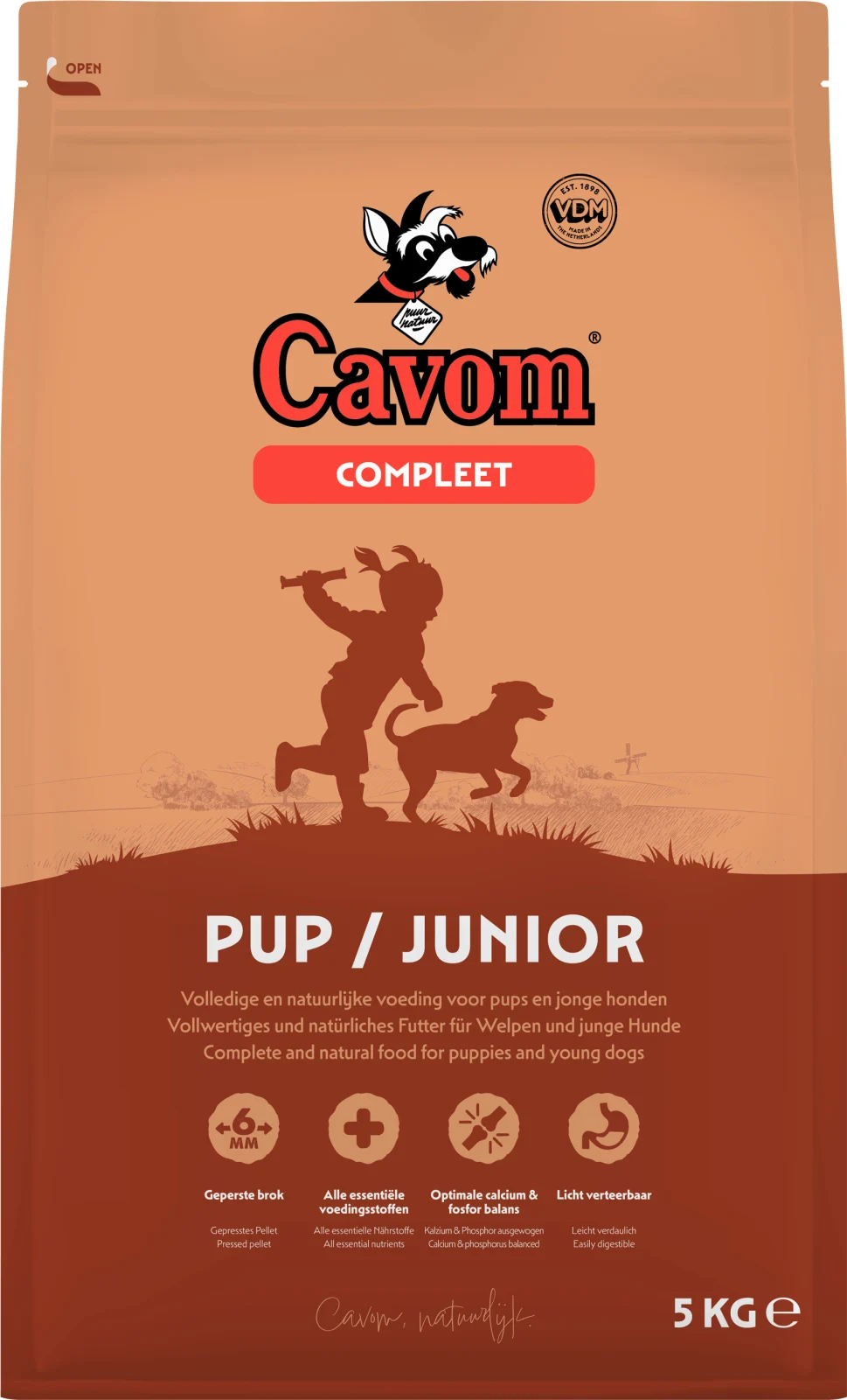 Cavom Compleet pup/junior - Hondenvoer - 20 Kilogram - rund