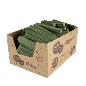 chew! Gevulde dental sticks 13cm – display groen