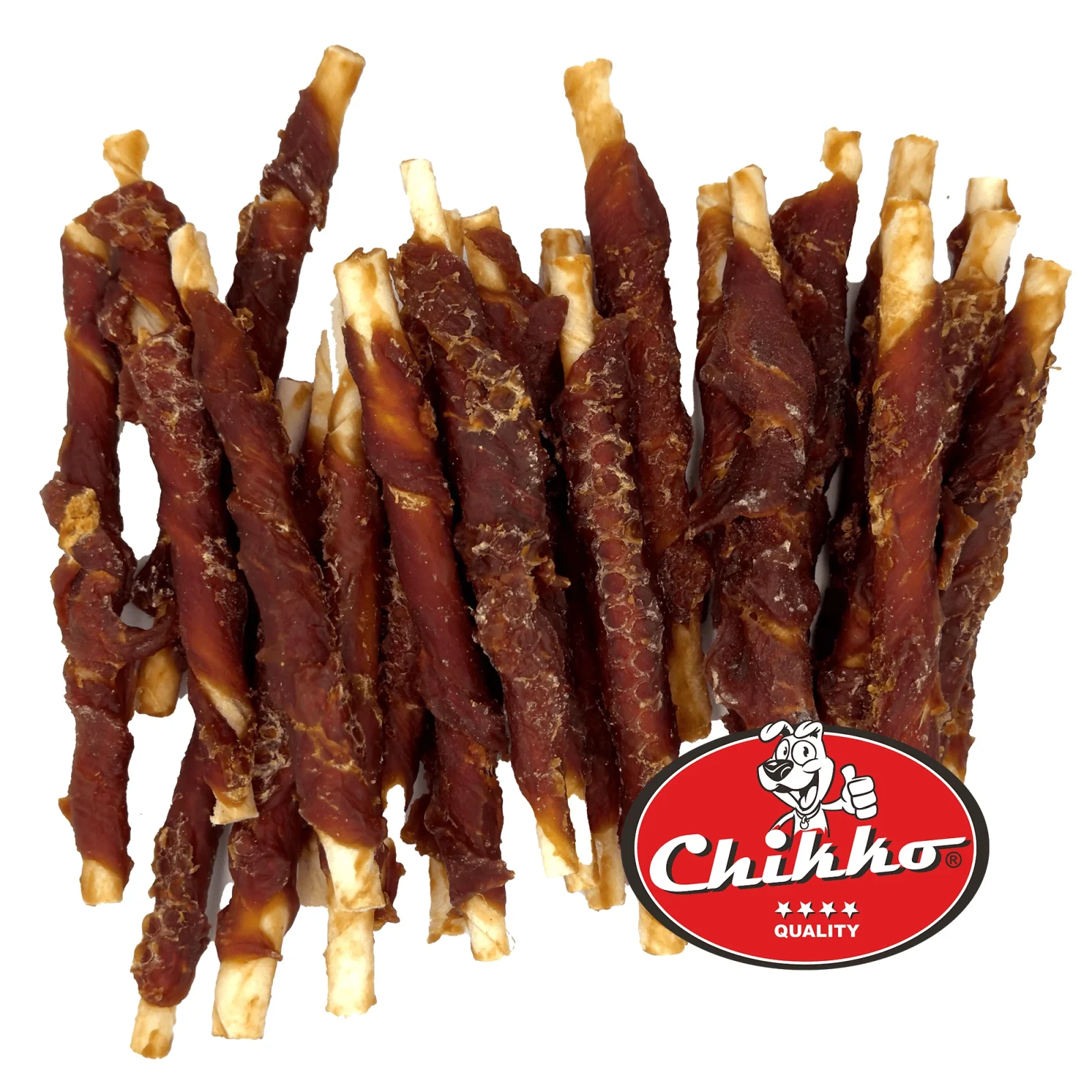 Chikko Quality - Buffelhuidsticks Eend - Hondensnack - 12cm - 300gr