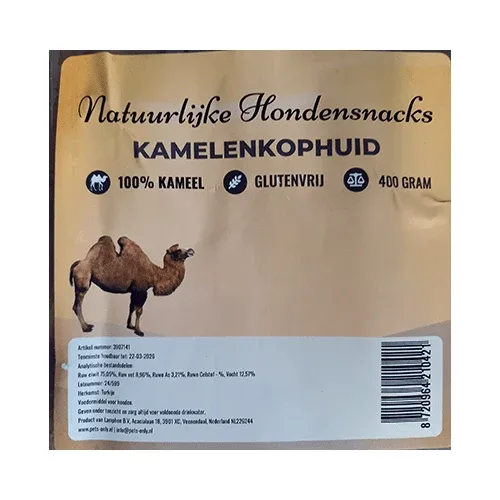 Chikko Quality - Kamelenkophuid - 100% Natuurlijk & Glutenvrij - 400gr