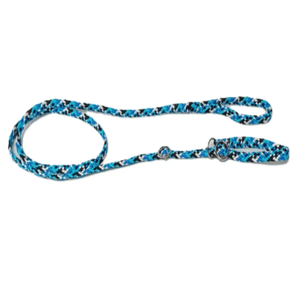 Chikko Quality - Vanglijn met Dubbele Stop - Blauw/wit/zwart - 165cmx10mm