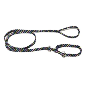 Chikko Quality - Vanglijn met Dubbele Stop - Zwart/Geel/Roze/Blauw - 165cmx10mm