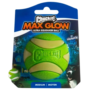 Chuckit! Max Glow Ultra Squeaker Ball M