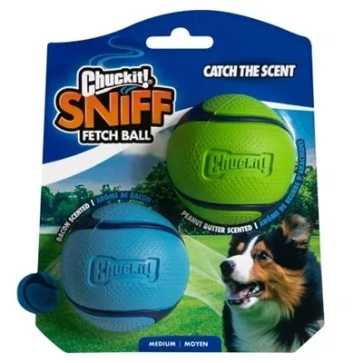 Chuckit Sniff Fetch Bal Combo Pindakaas Bacon 6 cm - Image 2