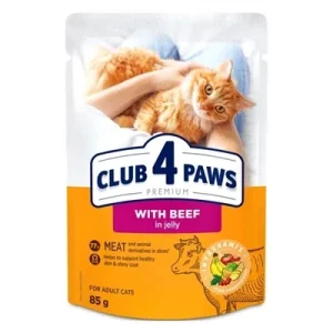 Club 4 Paws Premium Adult Beef in Jelly Pouch - 85 gr
