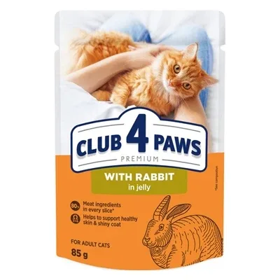 Club 4 Paws Premium Adult Rabbit in Jelly Pouch - 85 gr