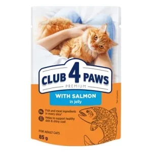 Club 4 Paws Premium Adult Salmon in Jelly Pouch - 85 gr