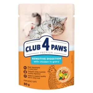 Club 4 Paws Premium Adult Sensitive Digestion Pouch - 80 gr