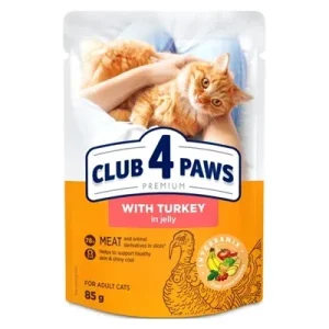 Club 4 Paws Premium Adult Turkey in Jelly Pouch - 85 gr