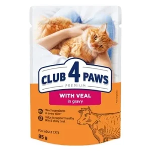 Club 4 Paws Premium Adult Veal in Gravy Pouch - 85 gr