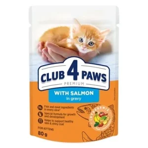 Club 4 Paws Premium Kitten Salmon in Gravy Pouch - 80 gr