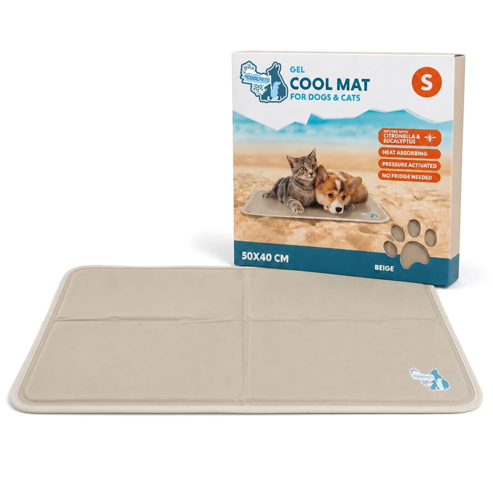 Coolpets Gel Cooling Mat Beige S