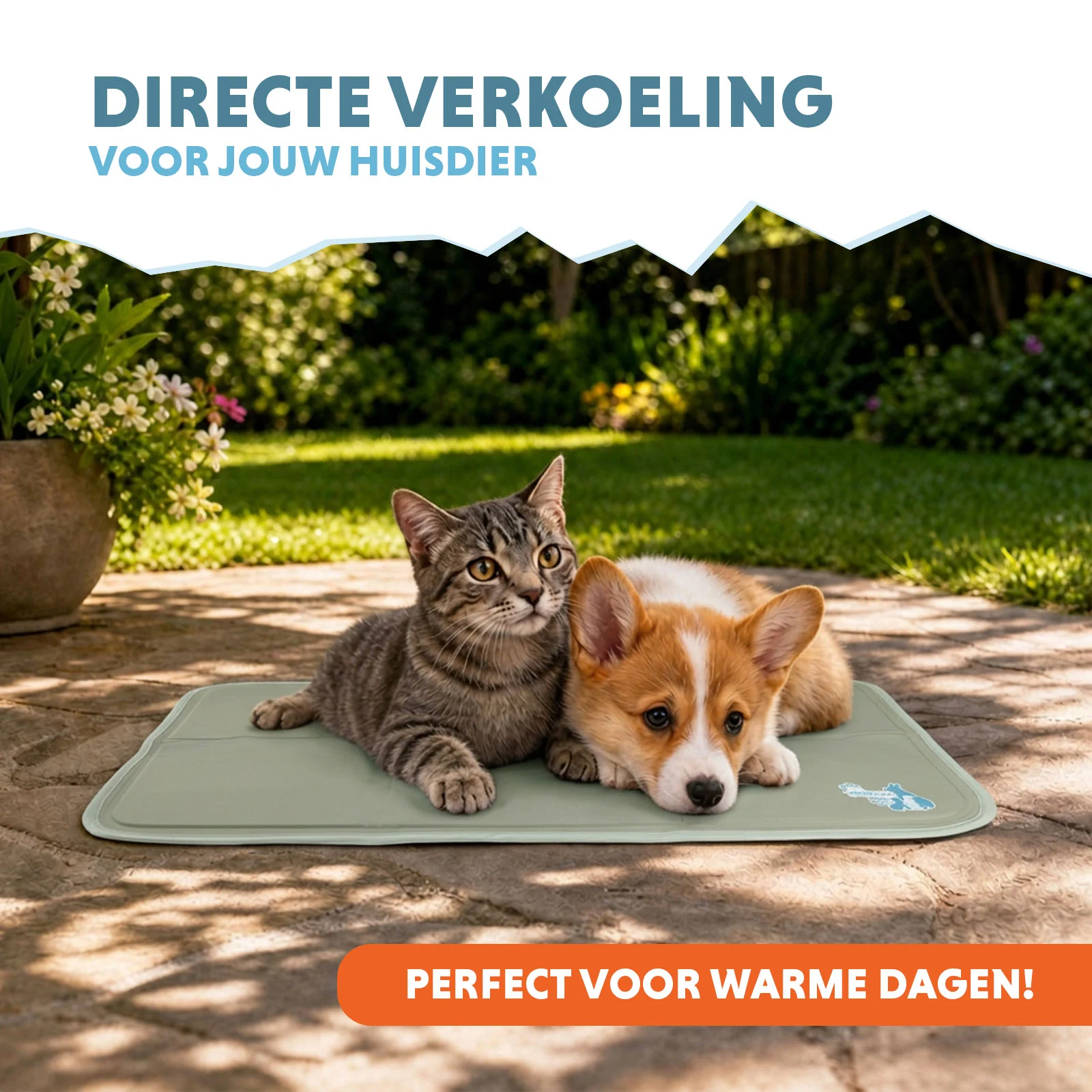 Coolpets Gel Cooling Mat Olijfgroen S - Image 2