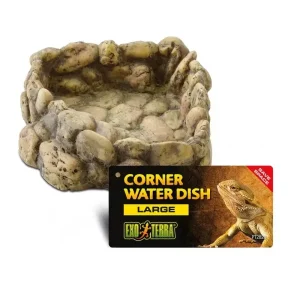 Corner Water Dish Pebble