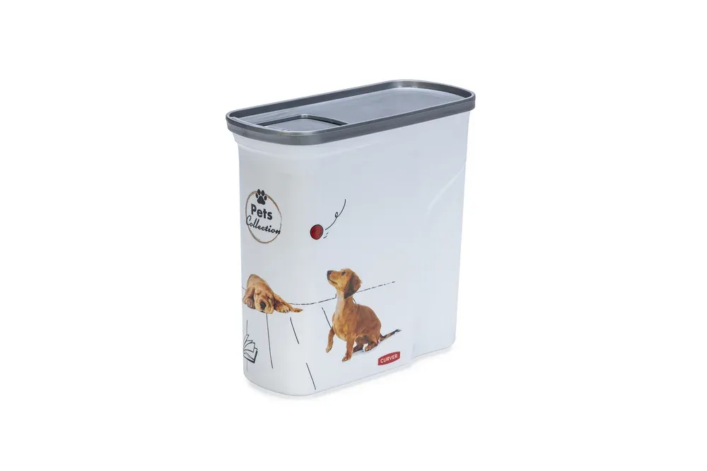 Curver Hond - Voercontainer - 15 l - Wit Grijs