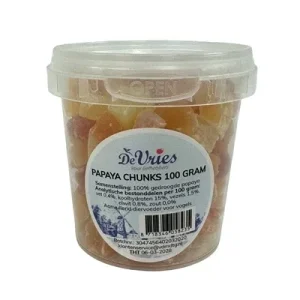 De Vries Papaya Chunks - 155 ml