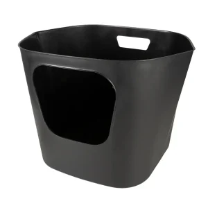DEAN – Open gerecycleerde kattenbak 54,4×43,9×40,5cm – display zwart