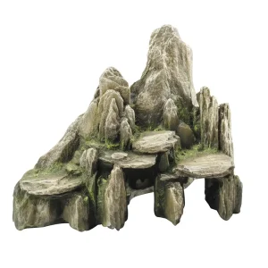 Deco steen met mos 25,5×15,5x20CM groen
