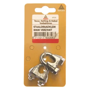 Deltafix 3 mm - Staaldraadklem - Verzinkt - 0.3 cm