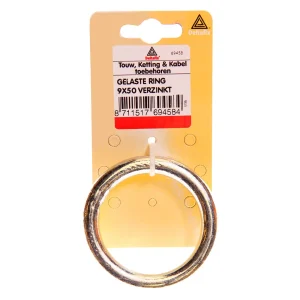 Deltafix 50x9mm - Gelaste ring - Verzinkt - 0.9 cm