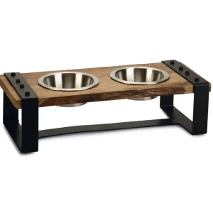 Designed By Lotte Karinto Dinerset - Voer & Drinkbak - Bruin Zwart - L