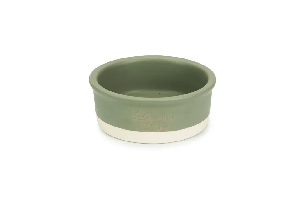 Designed by Lotte Keramiek Joa - Voer en drinkbak - Grijs - 16 cm