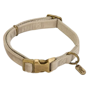 Designed by Lotte Velura Hondenhalsband Fluweel Grijs