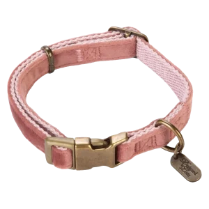 Designed by Lotte Velura Hondenhalsband Fluweel Roze