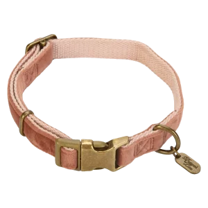 Designed by Lotte Velura Hondenhalsband Fluweel Roze