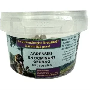 Dierendrogist Agressief Dominant Capsules 60 St - 158 mg
