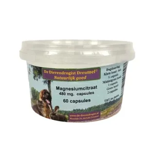 Dierendrogist Magnesium Citraat Capsules 60 St - 480 mg
