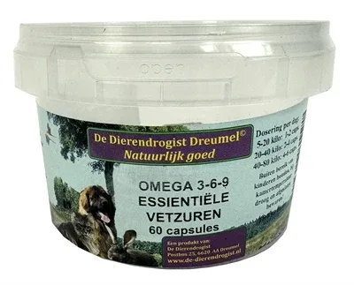Dierendrogist Omega 3 6 9 Vetzuren Capsules 60 St - 610 mg