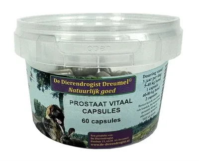 Dierendrogist Prostaat Vitaal Capsules 60 St - 300 mg