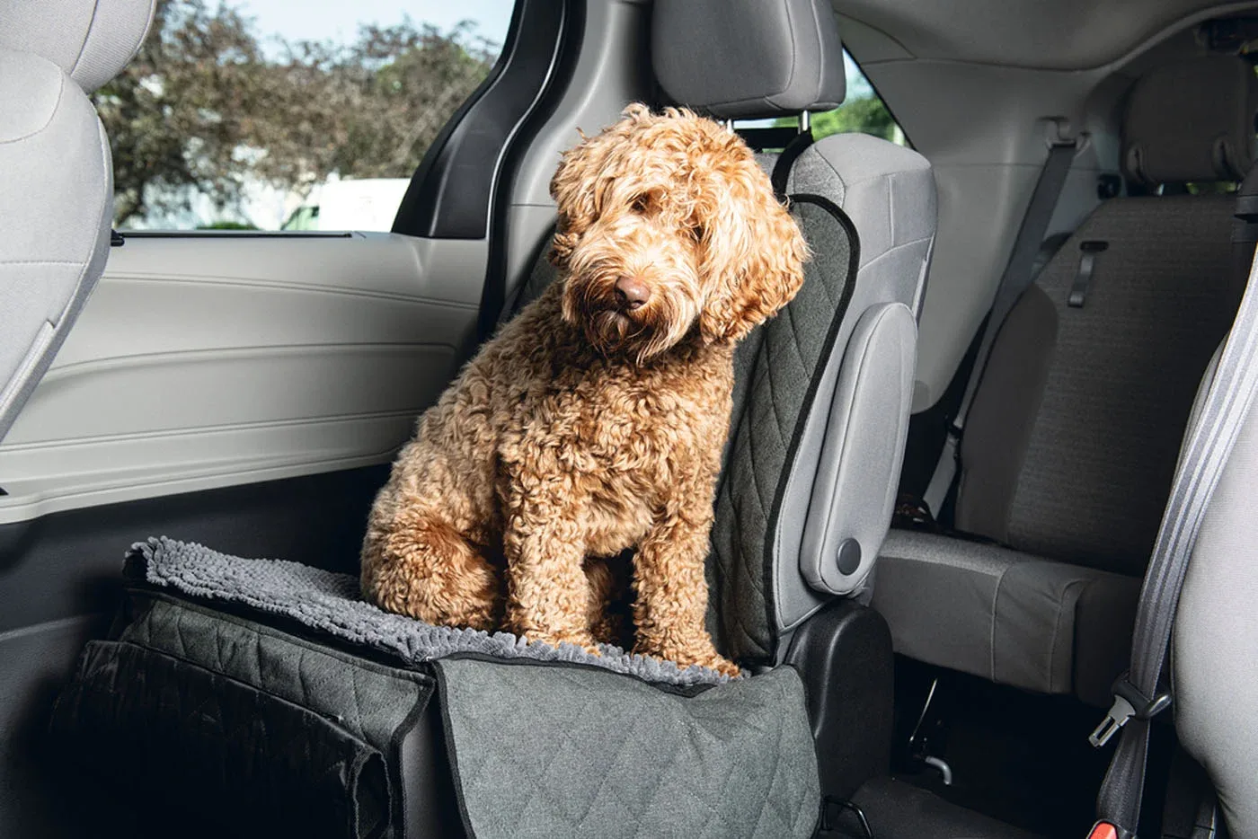 Dirty Dog - Autodeken - Hond - grijs - 1x148x136 cm - L