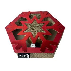 District 70 Snow Flake - Krabspeelgoed Kat - Groen - 6x29x28.5 cm