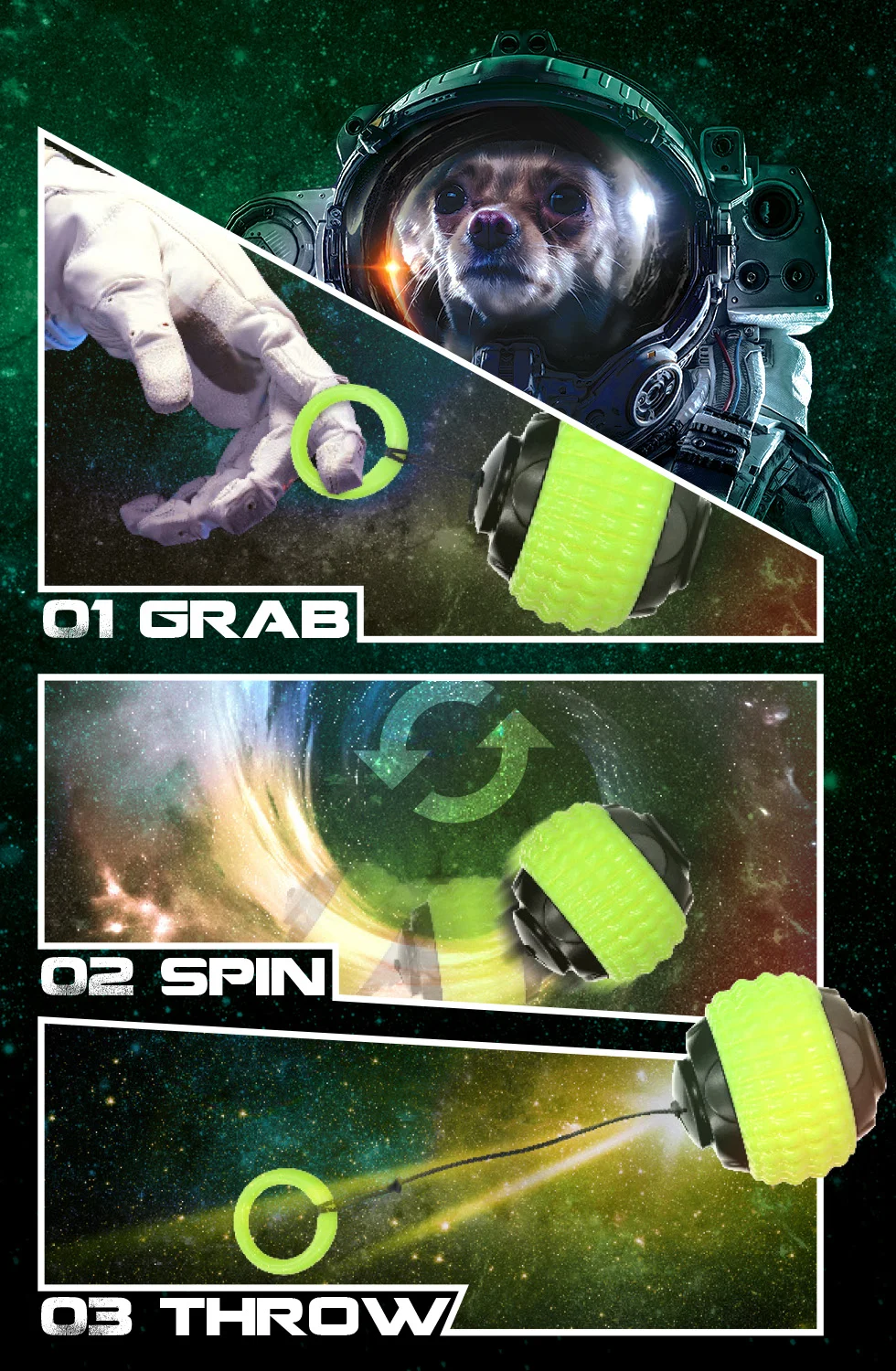 Dog Comets Blazar Jet Groen - Image 2