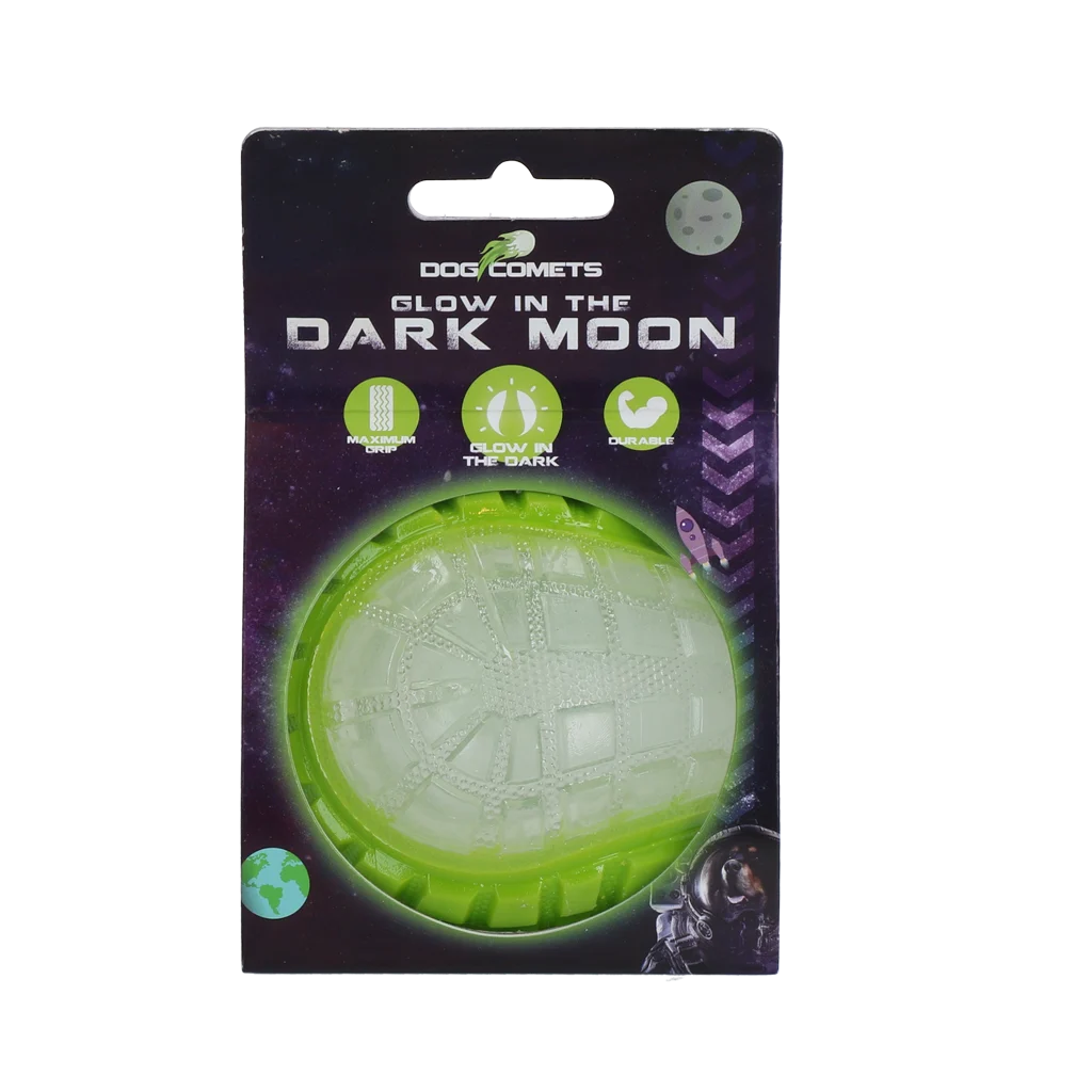 Dog Comets Glow In The Dark Moon Bal M Groen